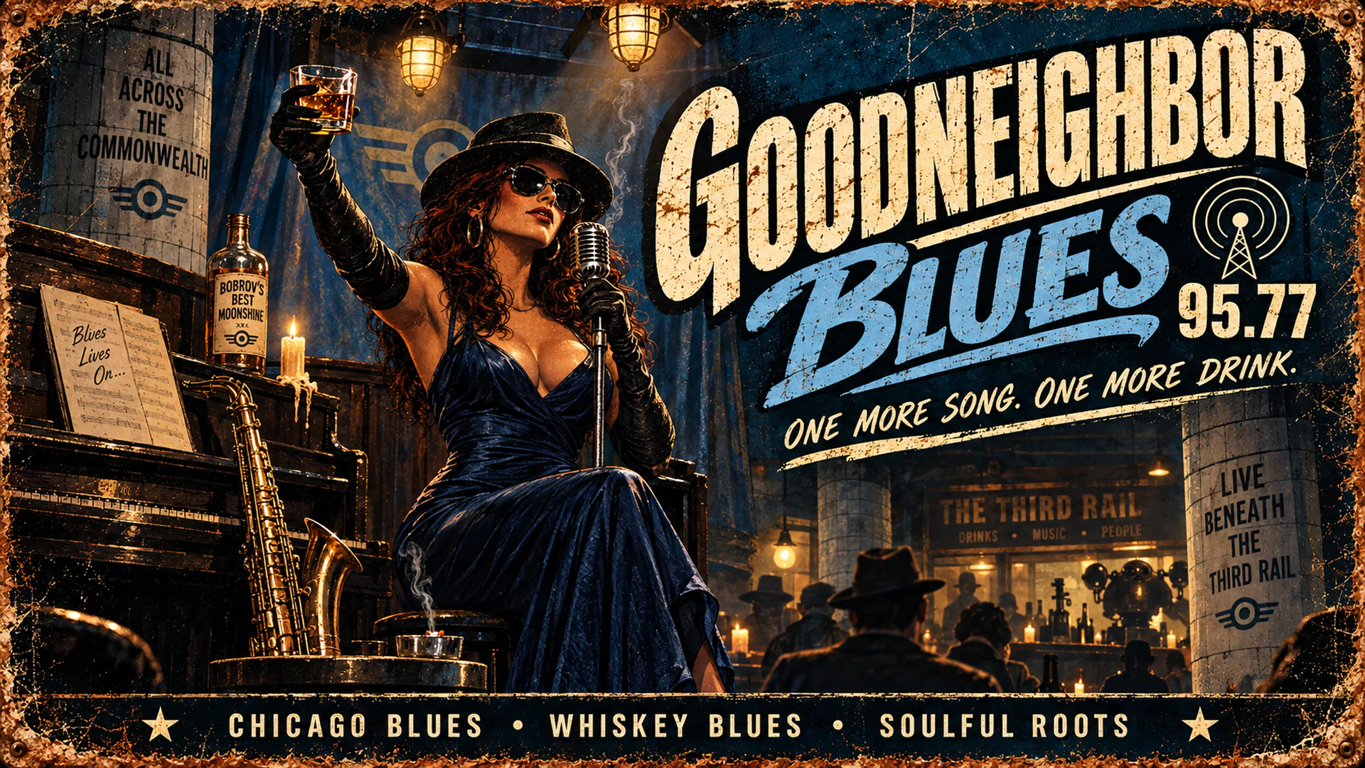 Goodneighbor Blues livestream background 3