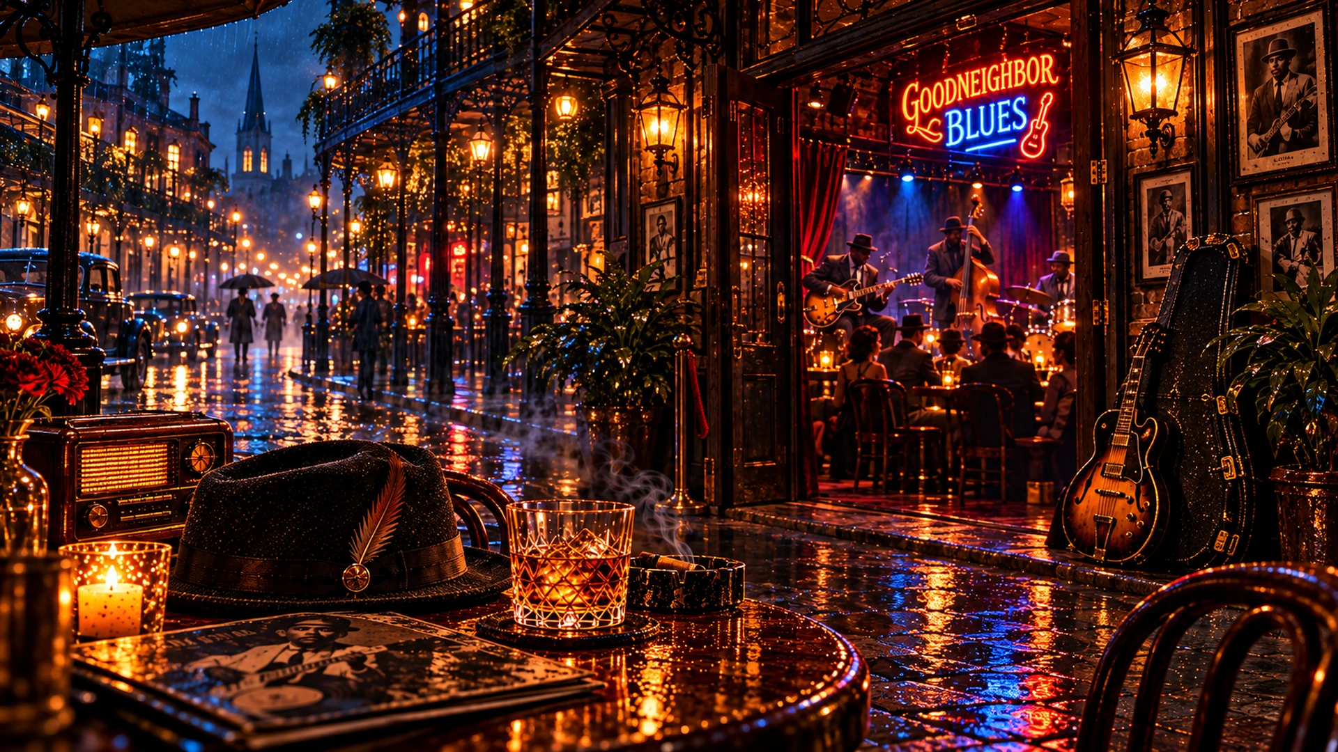 Rain on Bourbon Blues